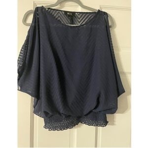 Womens navy blue blouse